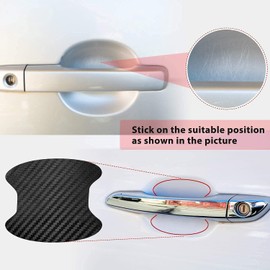 (MHNETY) Universal Nissan Carbon Fiber Car Door Handle Scratch Protection Film Side Sticker Scratch Car Door Protector Film 8pcs