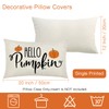 JOTOM 12x20 Inch Fall Throw Pillow Covers Hello Pumpkin Thanksgiving