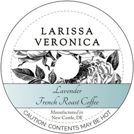 Lavender French Roast Coffee (Single Serve K-Cup Pods) (Gourmet, Naturally Flavored, Whole Coffee Beans) (12 pods, ZIN: 573287)