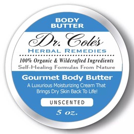 Dr. Cole's Gourmet Body Butter – Luxurious Organic Moisturizing Cream to Revitalize Dry Skin | 100% Organic & Wildcrafted Ingredients | Hand, Foot, and Body Moisturizer