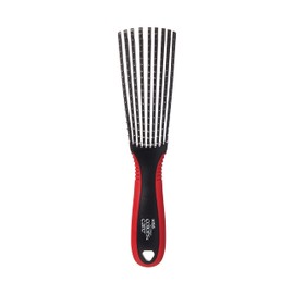 KISS Colors & Care Glide & Define Detangler 9-Row Non-Slip Brush, Large, Black - For All Hair Types, Tangle-Free, Smooth, Sleek Results, Anti Static, Sturdy & Non-Slip Grip, Multi Uses, & Powerfully Functional