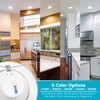 LUXRITE 5/6 Inch LED Recessed Retrofit Downlight, 14W=90W, CCT Color