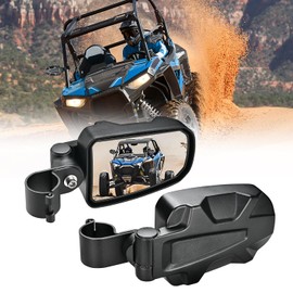 Nilight UTV Side Mirrors Offroad Rear View Mirror Aluminum Universal Fits with Windshield for 1.75 inch Roll Cage Polaris Ranger RZR Pioneer Can-Am Commander Kawasaki Yamaha Cfmoto
