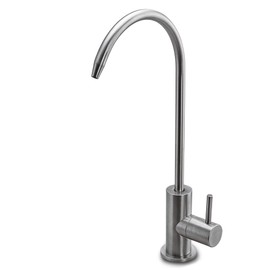 One-Way Tap Stainless Steel Solid for Reverse Osmosis and Water Filter, Osmosis Tap, 360° Swivelling Including 1/4 Inch Hose Connection (Sofia)