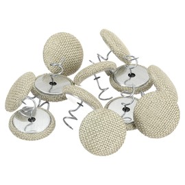 uxcell 12Pcs Upholstery Tacks Twist Pin, 20mm Bed Skirt Pins Fabric Covered Button Twist Pins for Slipcovers Bed Skirts Armchair Caddies Furniture Cover, Light Gray