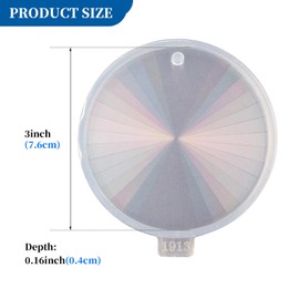 Angel Wings Shiny Glossy 3" Round Coaster Silicone Mold Holographic Round Shape Keychain Molds Epoxy Resin Molds for DIY Keychain Pendant Resin Crafting Mold