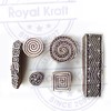 Exclusive Spiral and Geometric Designs Wooden Printing Stamps (Set of