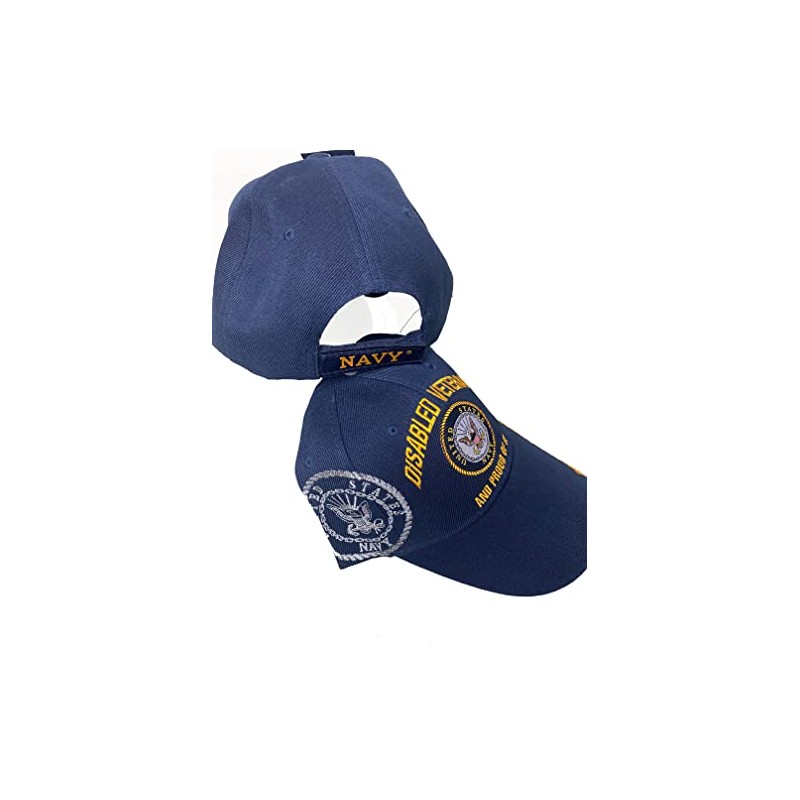 Disabled Navy Veteran Proud of IT Baseball Style Embroidered HAT
