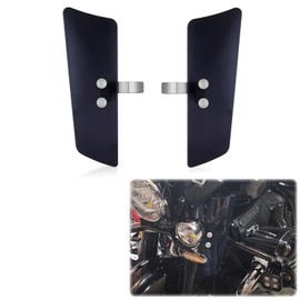 Leg Wind Deflector, PSLER Motorcycle Front Fork Wind Deflectors with Brackets for VT1100C2 Shadow Sabre, VN1500D Vulcan Classic, VL1500 Boulevard, XV1600 Road Star Classic, Smoke