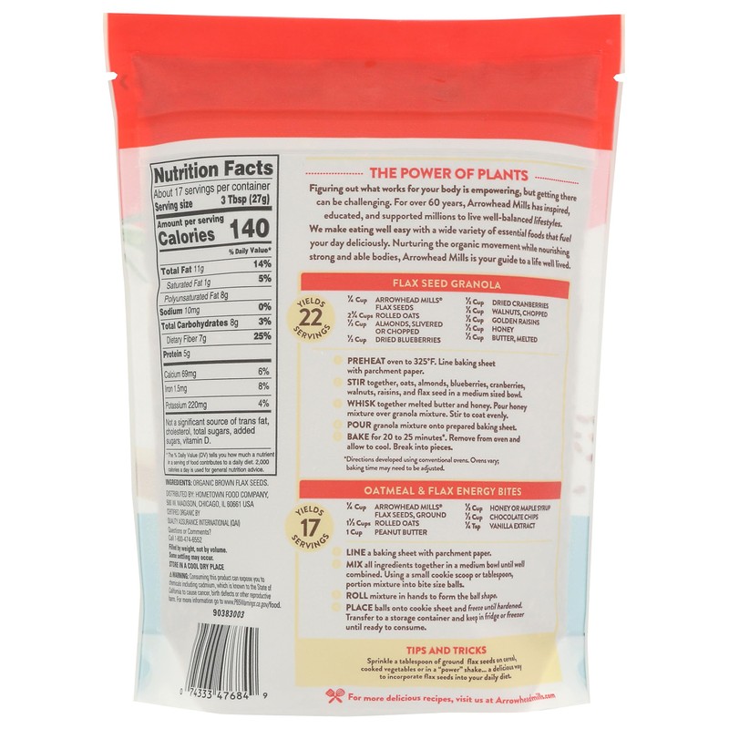 Arrowhead Mills, Organic Flax Seeds, 16 oz