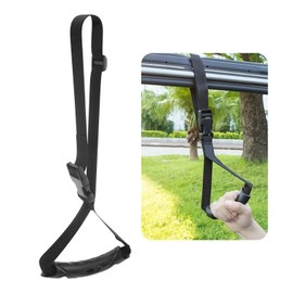 Kasoud Portable Detachable Nylon Grip Handle, Adjustable Standing Aid, Safety Handle Vehicle Support, Car Grab Handle Aid, Car Standing Support Handle for Elderly Disabled Pregnant (Black)