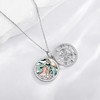 AXOMY Compass Necklace 925 Sterling Silver Travel Waywalker Mountain Pendant