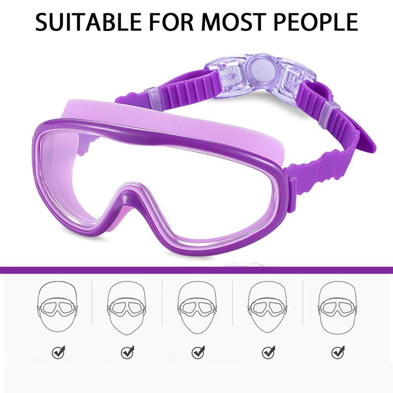 2 Pack Kids Swim Goggles, Swimming Glasses for Children from