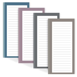 Utron 4 Pack Magnetic Notepads for Refrigerator, 50 Pages/Book Grocery List Magnet Pad for Fridge, Design Magnetic Grocery List Pad for Fridge, Grocery List Notepad, To-Do Memos, List