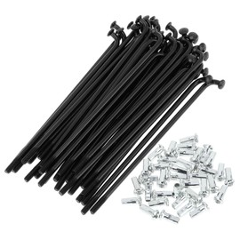 RATCHROLL 1 Set Universal Bicycle Spokes 12G 92mm Length Bike Wheel Spokes Nipple Black Carbon Steel