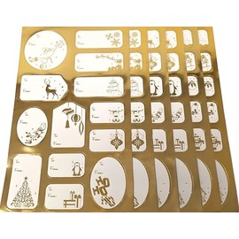 Christmas Gold Foil Gift Labels/Stickers - 100