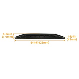 HECASA Tailgate Spoiler Cover Compatible with 2015-2020 Ford F-150 F150 Rear Spoiler Trunk Moulding Cap Protector Matte Black