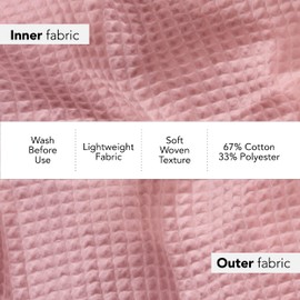 Boca Terry Spa Wrap, Waffle Spa Towel Wrap for Women, Lightweight Bath Wrap with Snaps for Sauna, Facial, Spa or Gym. Pink, M/L