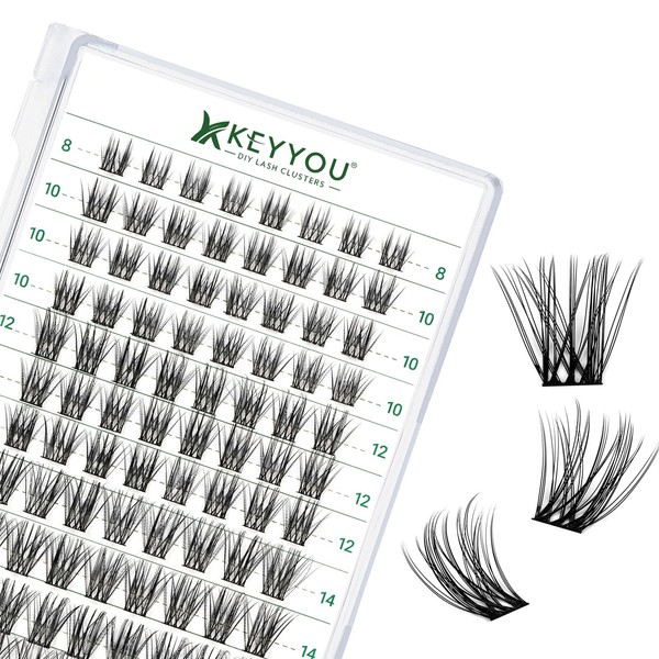 Eyelash Clusters 96 Pieces Individual Eyelashes D Curl 8-16 Mix