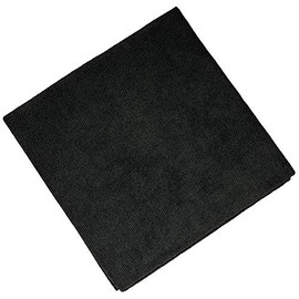 Nanoskin BLACK Traditional Edgeless Microfiber Towel 16" X 16" 380GSM [NAM-TE380K-12], 12 Pack