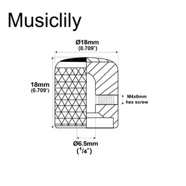 Musiclily Pro 1/4 Inch Steel Abalone Top Dome Knobs with Set Screw Universal Fitting Control Knobs for Electric Guitar or Bass, Chrome (Set of 2)