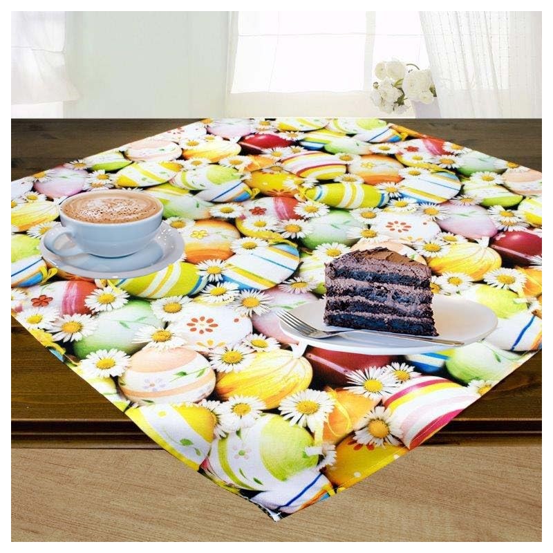 KAMACA Tablecloth Spring Easter Flowers Rabbit Decor Easter Bunny Easter