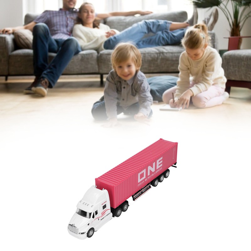 Container Truck Model 1:48 Vivid Exquisite Beautiful Decorative Toy Ornament