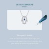 PAHALA 925 Sterling Silver Fatima's Hand Guardian CZ Pendant Necklace