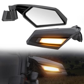 A & UTV PRO Maverick X3 Side Mirrors with Led Light, Racing X3 Mirrors with Turn Signal Lights for Can Am Maverick X3 & X3 Max XRS XDS Turbo R RR 2017-2024 2025 Accessories