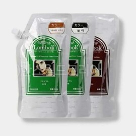 Lombok Henna Gray Hair Dye 500ml No. 2 Dark Brown / 롬복 헤나 새치염색약 500ml 2제 다크브라운