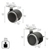 WAGNER 02072488 Furniture Castors / Double Castors Set of 8