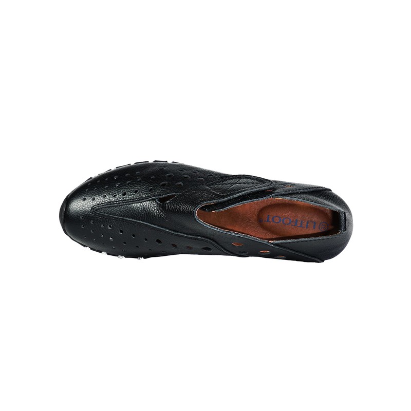 LITFOOT LF9010-3 Comfy Women's Leather Shoes (Black, Numeric_8)