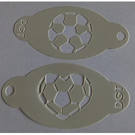 Football & Football in Heart face Painting Stencils Reusable Many Times Sport Soccer World Cup England France Australia Spain Germany