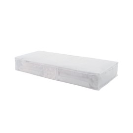 Compactor Extra Flat Underbed Storage Case, Anti-Dust, Milky Range, Transparent, Polypropylene and EVA, 48 X 100 x H15, RAN2980, Peva 0,1 Mm, White