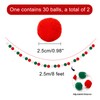 GCQQ Beauty 2Pcs Pom Pom Garland Christmas, 16.4 Ft Long