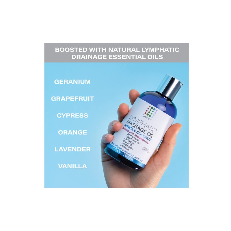 Bruizex Arnica Coconut Lymphatic Massage Oil & Fibro Roller Lymphatic