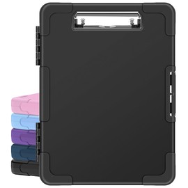 Sooez Toughest Clipboard with Storage, Internal Pen Pouch Included, Letter/ A4 Size, Shockproof Heavy Duty Plastic Clip Boards 8.5x11”, High Capacity Clipboards Box Case for Contractor Trucker Driver