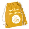 Hippowarehouse God Save Our Queen - Platinum Jubilee 2022 Drawstring