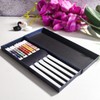 Ceramic Chopsticks 5 Pairs , 9.4" Reusable Chopsticks, Floral Patterns