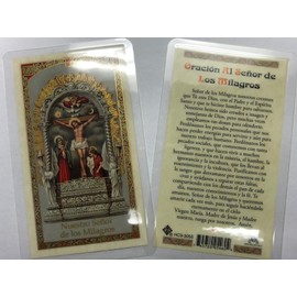 Saint Francis Imports Holy Prayer Cards For Nuestro Senor de los Milagros in Spanish