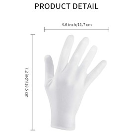 Frienda 300 piezas de guantes de algodón, tamaño grande, al por mayor, para hombres y mujeres, guantes de inspección para manos secas, manejo de arte,