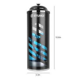 STYLANCE Barber Disinfecting Jar, Glass Disinfectant Container with Removable Basket, Disinfectant Glass Jar for Manicure & Spa Implements, Combs & Shears, Salon 37 oz