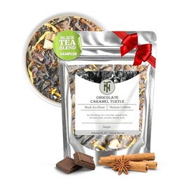 Nelson's Tea - Chocolate Caramel Turtle Loose Leaf Tea - Blend of Red Rooibos, Cinnamon Chips, Marigold Petals, Caramel Pieces, Chocolate Chips-Sweet Tea Indulgence in Every Tea Cup -Sample