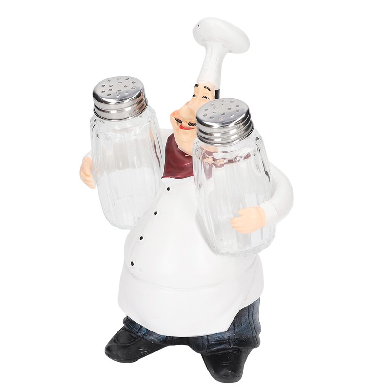 Chef Statue Salt Shakers Set Adorable Statue Vivid Details Resin
