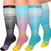 3 Pairs Plus Size Compression Socks for Women and Men