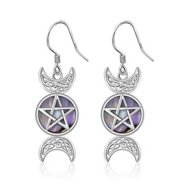 Moon and Sun Dangle Earrings 925 Sterling Silver Moon Earrings for Women Moon Drop Dangle Earrings Minimalist Jewelry Gifts