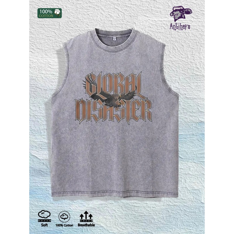 Antihero Global Disaster Graphic Tank Top 100% Cotton US Warehouse