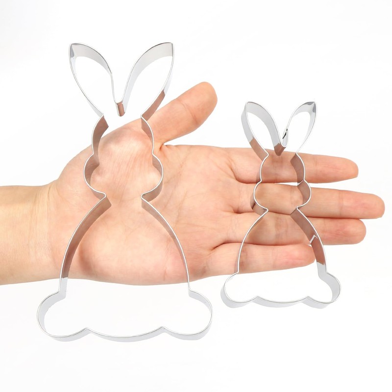 Augesak Easter Bunny Large, Pack of 2 Cookie Cutters, Easter,