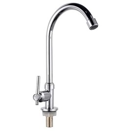 Kitchen Tap, Stainless Steel Kitchen Sink Tap, 360 Degree Rotatable Kitchen Tap, Single Lever Mixer, for Kitchen Sinks (No Hot Water)