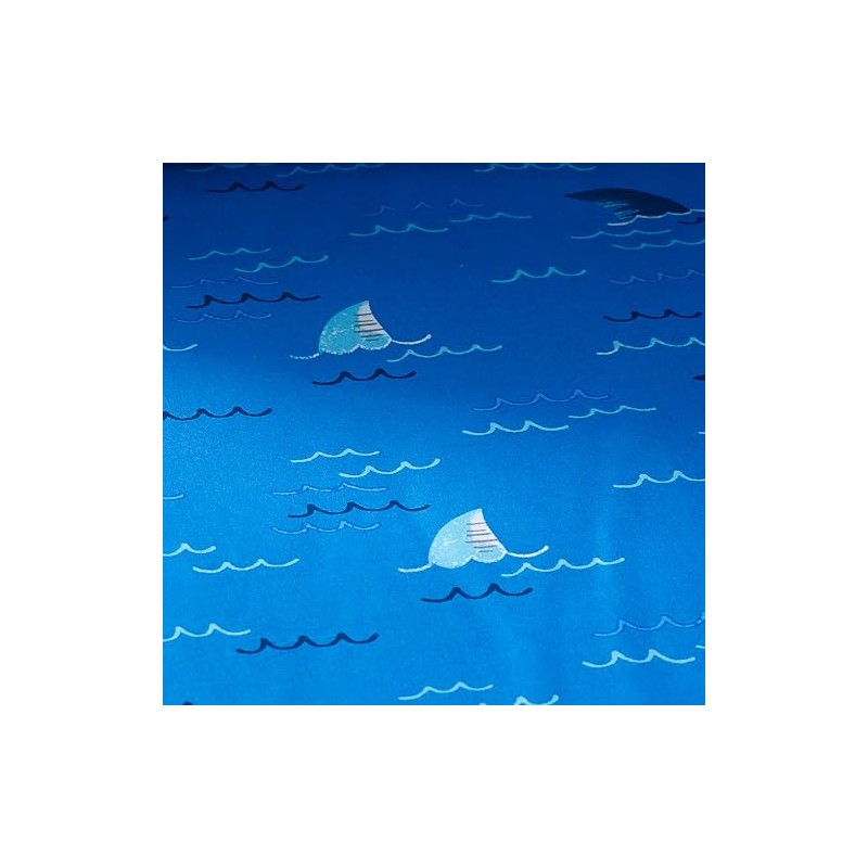 Catherine Lansfield Kids Jawsome Shark Junior Fitted Sheet Navy Blue